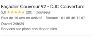 DJC Couverture Sceaux 20 avis Google
